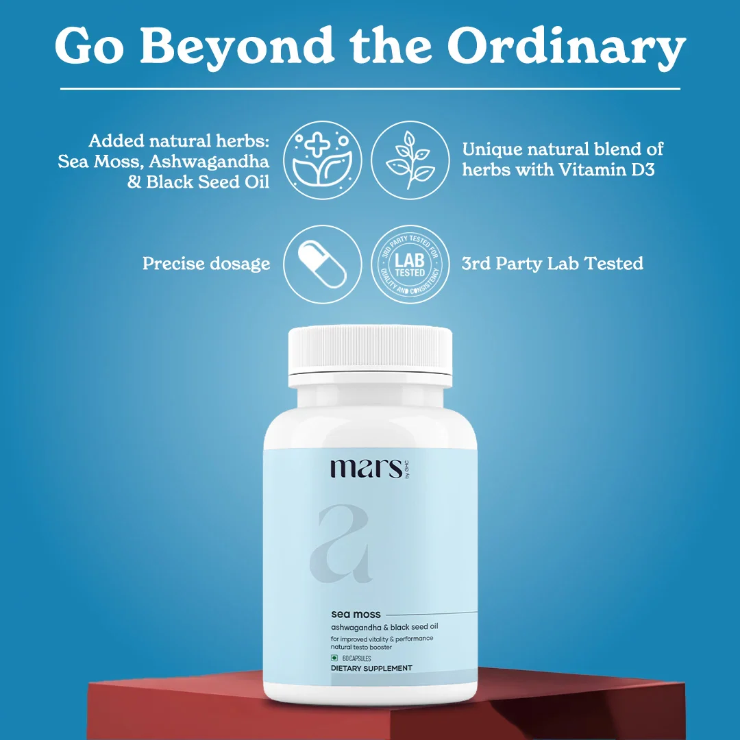 Mars Natural SeaMoss with Ashwagandha: Supports Energy, Testosterone & Liver Detox - Image 4