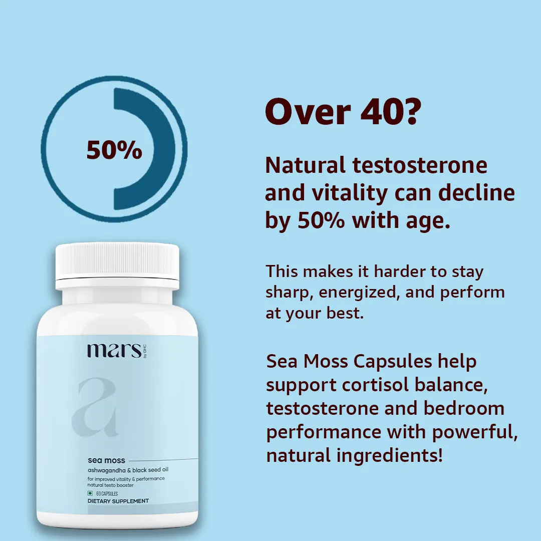 Mars Natural SeaMoss with Ashwagandha: Supports Energy, Testosterone & Liver Detox - Image 5